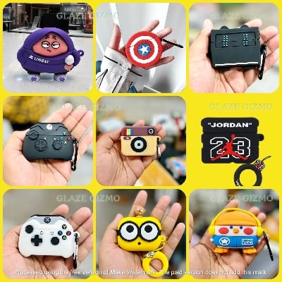 Picture of New AirPods Pro 2nd Gen Premium Earbuds Protective Cover Many Design (Headphone not included)- Multicolor