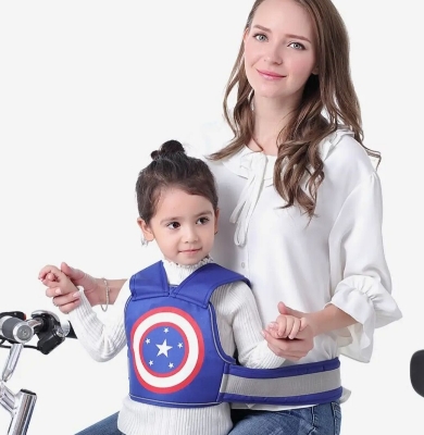 Picture of Baby Take Care, Bike Safety Belt Shatter-Resistant Anti-Lost Adjustable Motorcycle & Bicycle- Multicolor