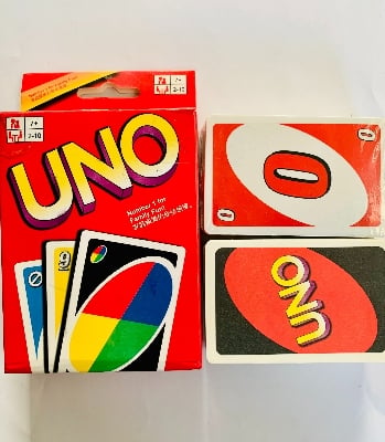Picture of UNO - Classic Colour & Number Matching Card Game - 108 Cards - Customizable & Erasable Wild - Special Action- Multicolor
