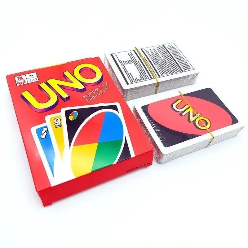 Picture of UNO - Classic Colour & Number Matching Card Game - 108 Cards - Customizable & Erasable Wild - Special Action- Multicolor