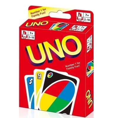 Picture of UNO - Classic Colour & Number Matching Card Game - 108 Cards - Customizable & Erasable Wild - Special Action- Multicolor