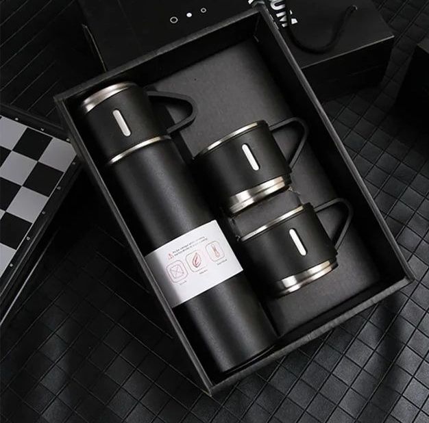 Picture of Vacuum Insulated Thermal Flask Set With Cup Set Stainless Steel Vacuum set Flask- Multicolor