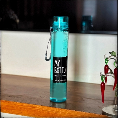 Picture of Classic Slim Plastic Transparent Water Bottle 500ml- Multicolor