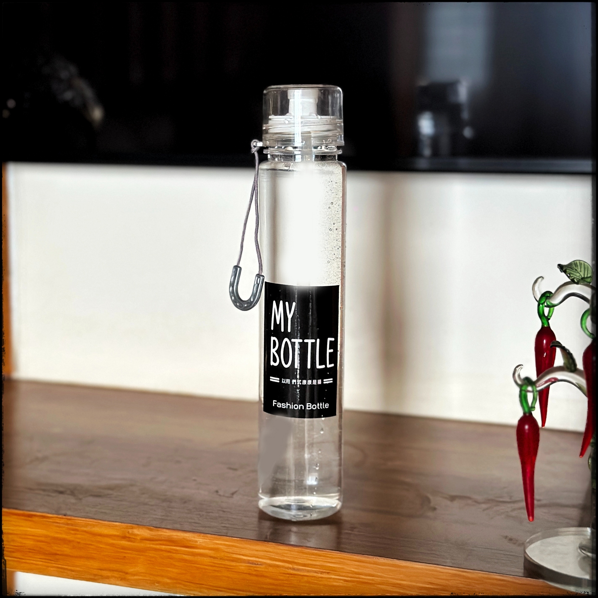 Picture of Classic Slim Plastic Transparent Water Bottle 500ml- Multicolor