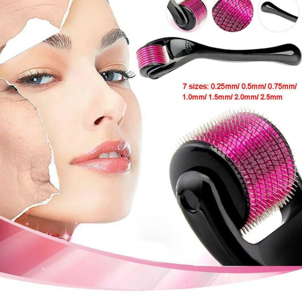Picture of Derma Roller for Skin, Hair & Beard – Women and Men Titanium Microneedling Roller for Face & Scalp, Safe & Easy to Use- Multicolor