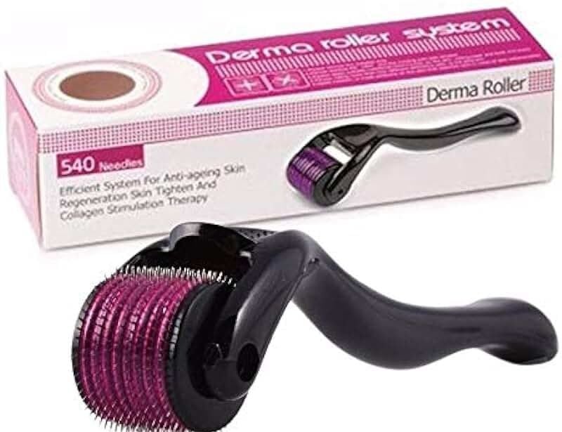 Picture of Derma Roller for Skin, Hair & Beard – Women and Men Titanium Microneedling Roller for Face & Scalp, Safe & Easy to Use- Multicolor