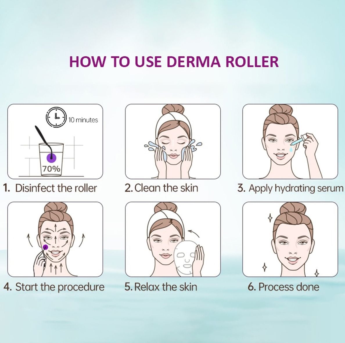 Picture of Derma Roller for Skin, Hair & Beard – Women and Men Titanium Microneedling Roller for Face & Scalp, Safe & Easy to Use- Multicolor