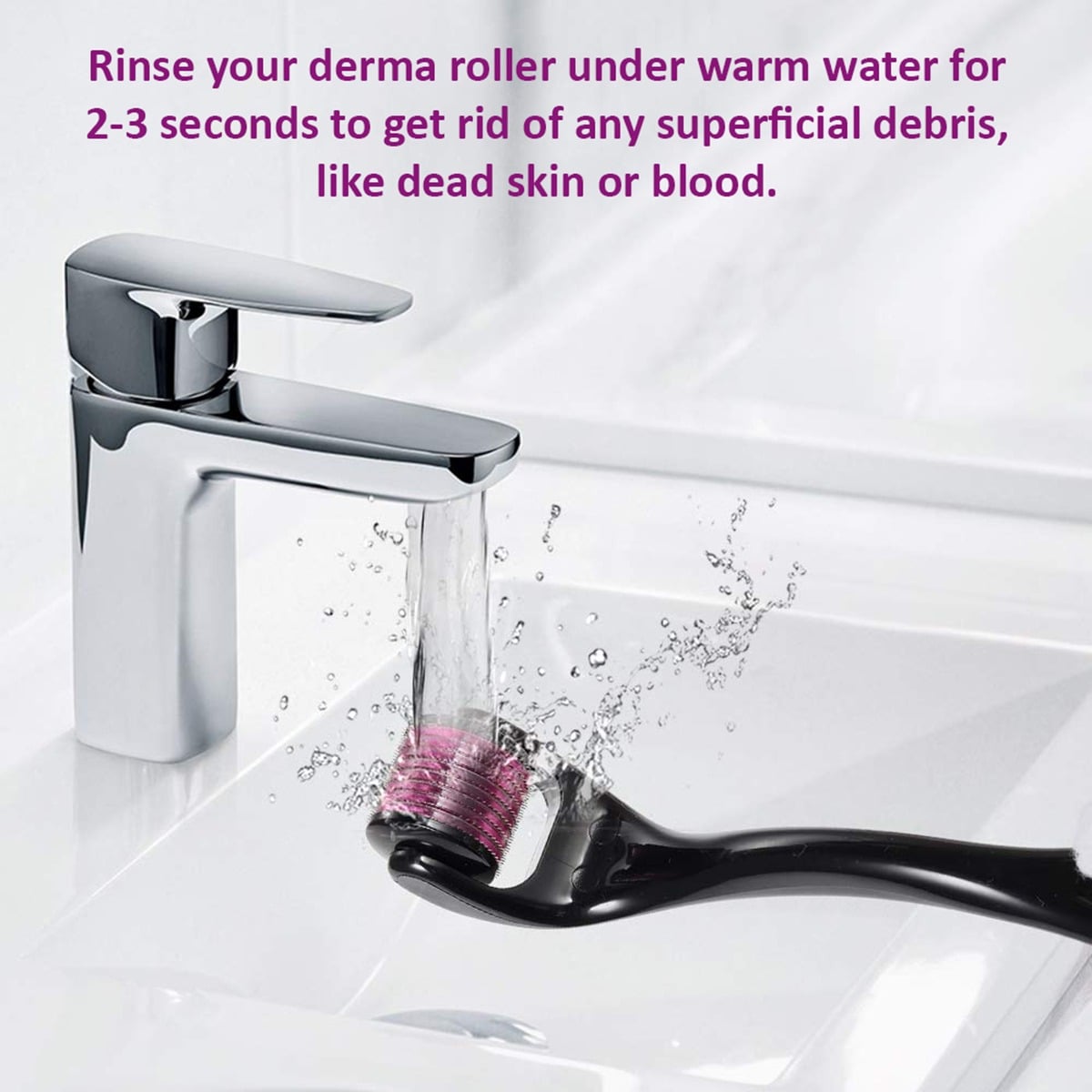 Picture of Derma Roller for Skin, Hair & Beard – Women and Men Titanium Microneedling Roller for Face & Scalp, Safe & Easy to Use- Multicolor