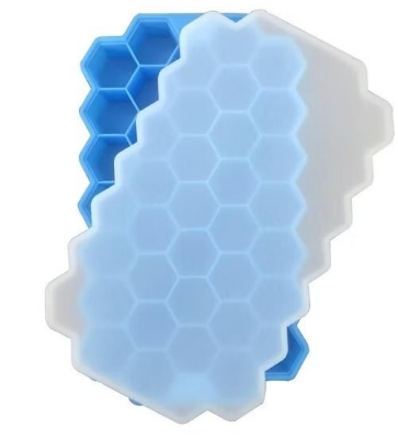 Picture of Silicone Ice Cube Trays  Silicone Ice Cube Molds with Leak Proof Removable Lid Square Ice Cube Tray And BPA Free for Cocktail,Whiskey, Stackable Flexible Ice- Multicolor
