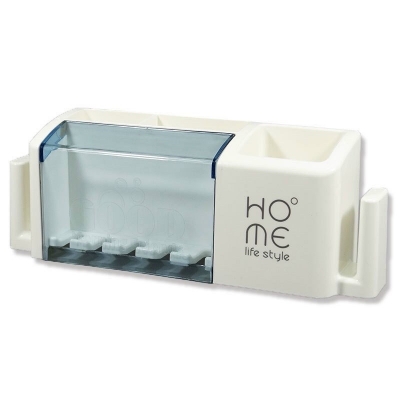 Picture of iHave Toothbrush Holders Bathroom Decor with Toothpaste Dispenser, Cups Toothbrush Holder Wall Mounted Bathroom Accessories- Multicolor