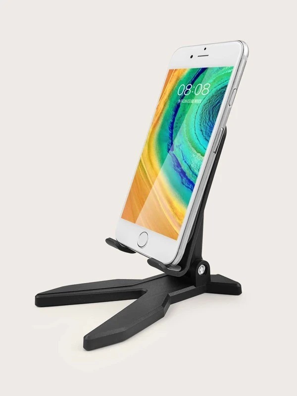 Picture of New Cell Phone Stand, Angle Height Adjustable Cell Phone Holder with Silicon Pad for Desk Fully Forldable Mobile Phone Holder Compatible with All Mobile- Multicolor