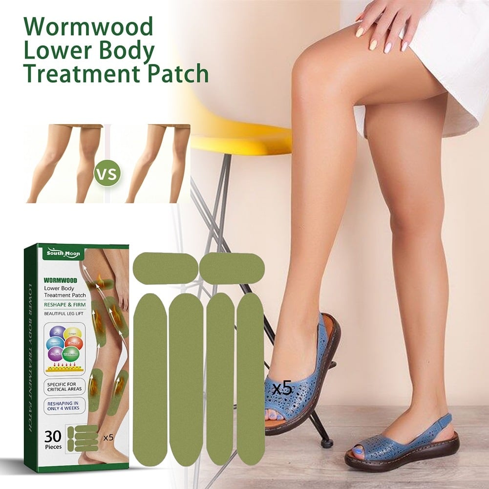 Picture of 30pcs Wormwood Slimming Slim Patch Breathable Fat Burning Slimming Stickers Different Sizes Burn Fat Lose Weight  for Body Patch- Multicolor