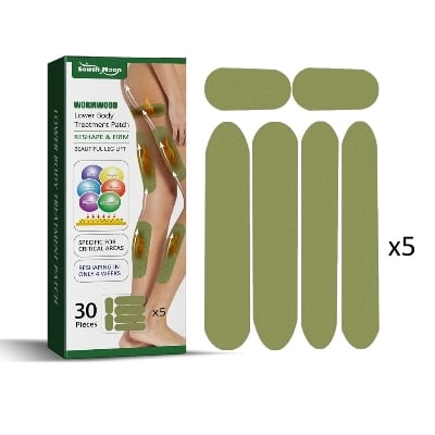 Picture of 30pcs Wormwood Slimming Slim Patch Breathable Fat Burning Slimming Stickers Different Sizes Burn Fat Lose Weight  for Body Patch- Multicolor