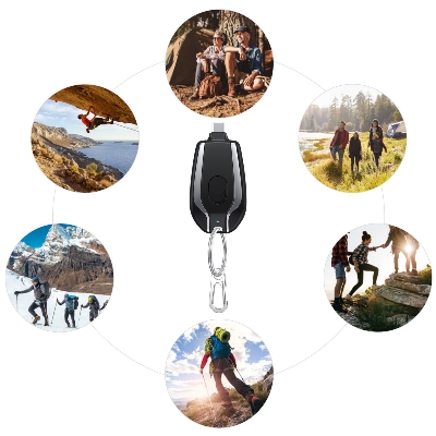 Picture of Keyring Power Bank 1500mAh Mini Power Emergencies Pod Keychain Portable Charger Ultra-Compact Fast Charging Key Chain Phone Charger Type-C Mini Power Emergency Charger for Android- Multicolor