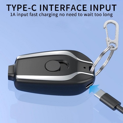 Picture of Keyring Power Bank 1500mAh Mini Power Emergencies Pod Keychain Portable Charger Ultra-Compact Fast Charging Key Chain Phone Charger Type-C Mini Power Emergency Charger for Android- Multicolor