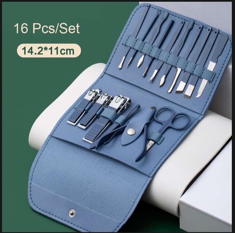 Picture of 16 Pcs Set Manicure Tool Set Pedicure Manicure,16pcs ar nail cutter set- Multicolor