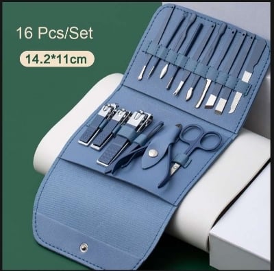 Picture of 16 Pcs Set Manicure Tool Set Pedicure Manicure,16pcs ar nail cutter set- Multicolor
