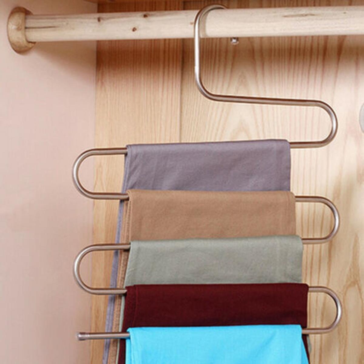 Picture of 5 layers S Shape MultiFunctional Clothes Hangers- Multicolor