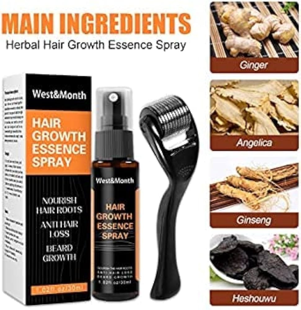 Picture of West & Month Hair Growth Essence Spray Hair Loss Product Hair Regrowth Spray Anti Preventing Hair Loss- Multicolor