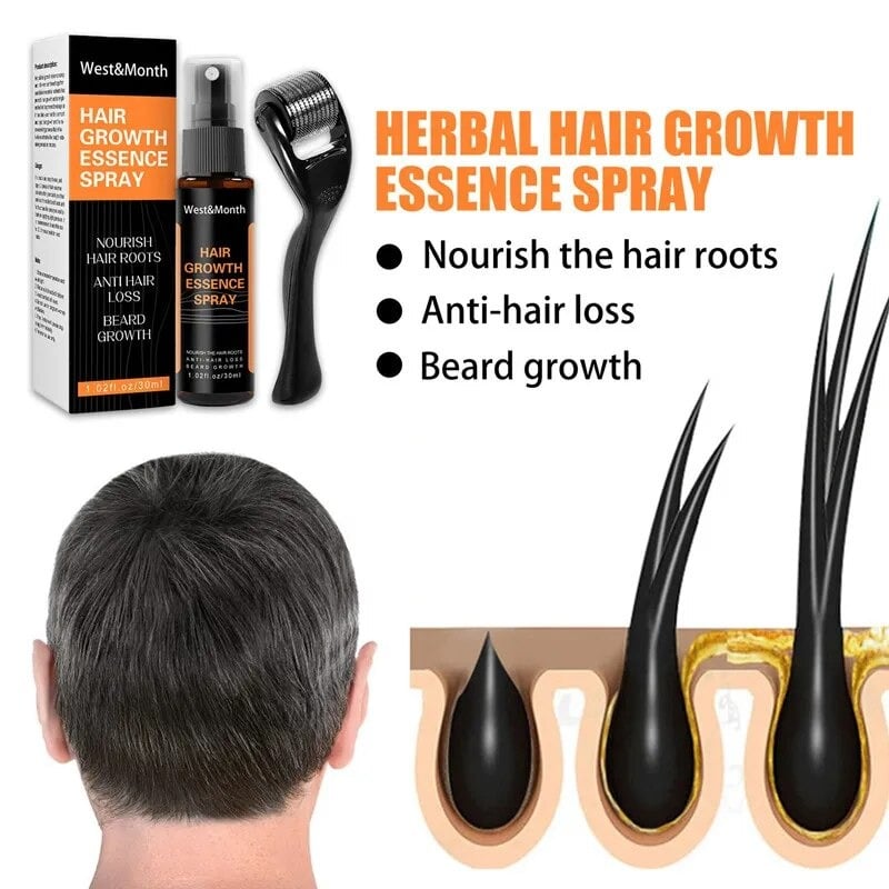 Picture of West & Month Hair Growth Essence Spray Hair Loss Product Hair Regrowth Spray Anti Preventing Hair Loss- Multicolor