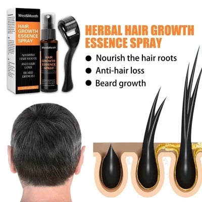 Picture of West & Month Hair Growth Essence Spray Hair Loss Product Hair Regrowth Spray Anti Preventing Hair Loss- Multicolor
