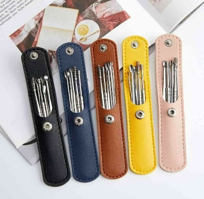 Picture of Ear picking set, 6 pcs ear picking tools, portable ear cleaner,- Multicolor