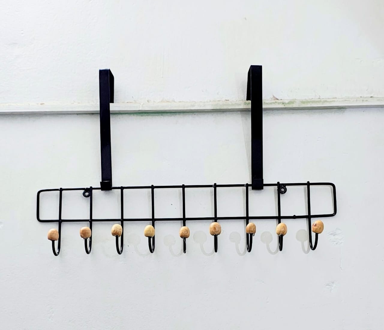 Picture of Door Hanger space saver,New Styllish Over The Door 10-Hook Hanger, Home Decoration, Cloth Hanger.- Multicolor