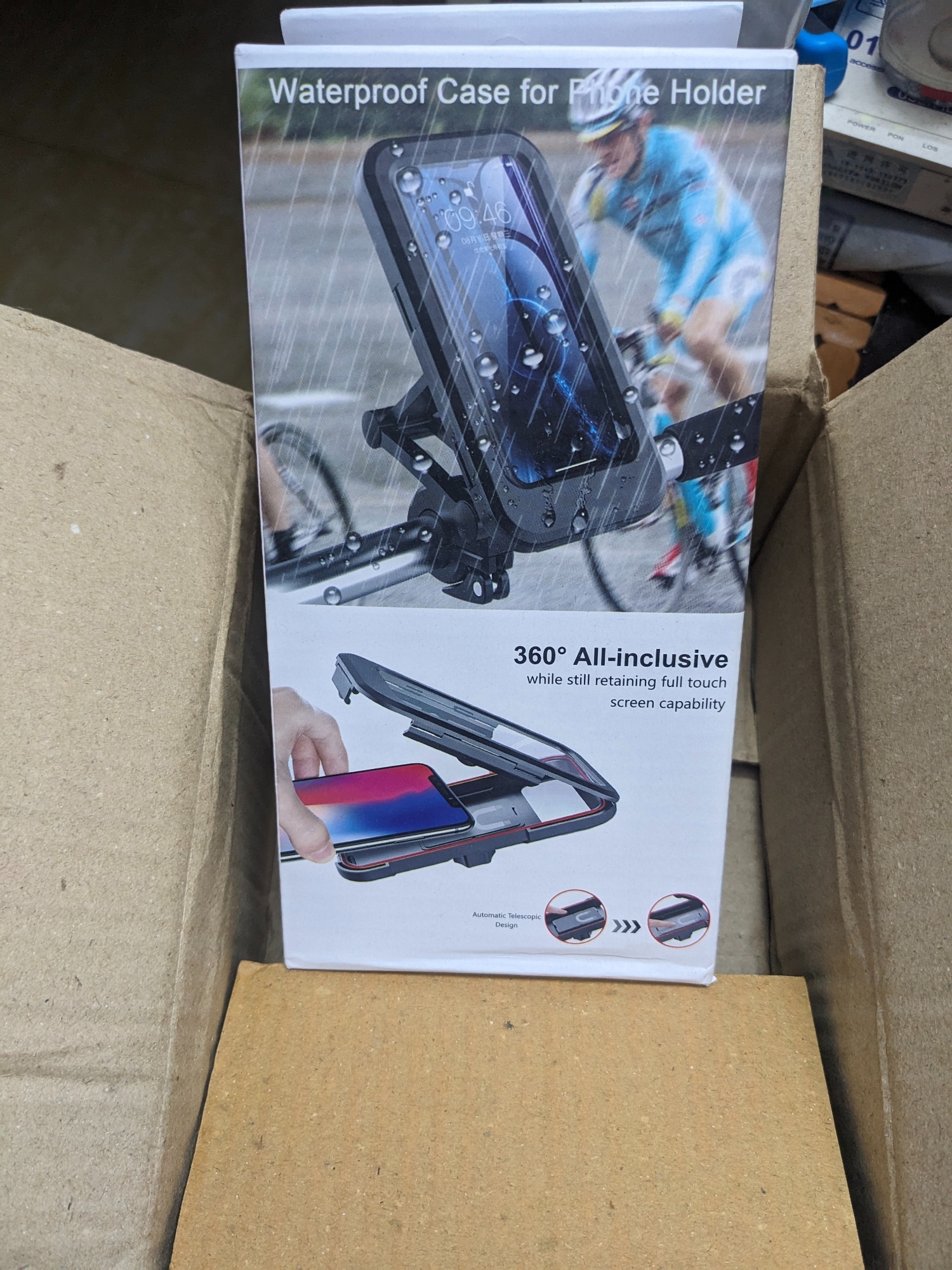 Picture of Mobile Phone Holder For Bike Cycle free rotation travel mobile holder- Multicolor