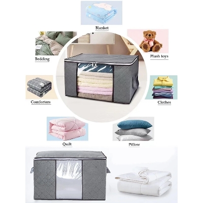 Picture of Large Capacity Quilt & Blanket Storage Bag - Winter Clothes Organizer-Multicolor