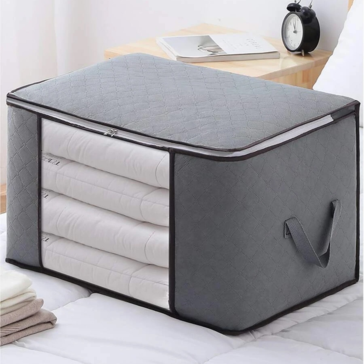 Picture of Large Capacity Quilt & Blanket Storage Bag - Winter Clothes Organizer-Multicolor