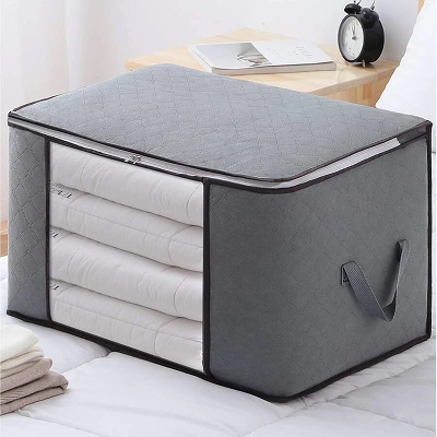 Picture of Large Capacity Quilt & Blanket Storage Bag - Winter Clothes Organizer-Multicolor