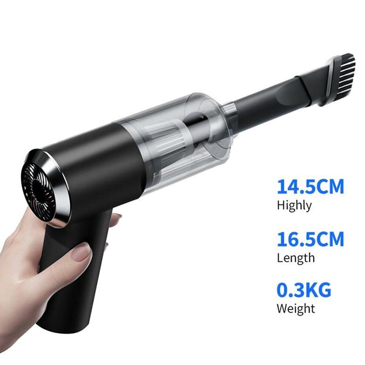 Picture of KMM Handheld Car Vacuum Cleaner,  Vacuum Cleaner and Air Duster High Power Hand Held Vacuum with LED Light and Multi-Nozzles for Car, Home, Office, Pet-Multicolor