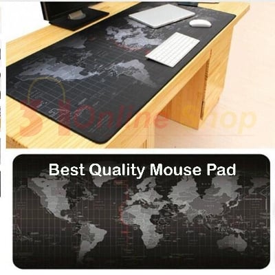 Picture of Large Gaming Mouse Pad, Waterproof Extra Large Big Mouse Pad with Stitched Edge, Non-Slip Black Computer Long Mousepad Desk Mat for Gamer, Office & Home, Black-Multicolor
