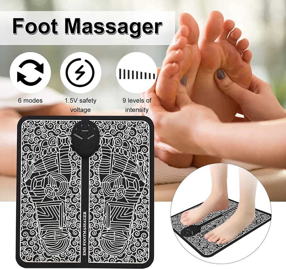 Picture of Rechargeable ( EMS ) FOOT massager mat , Muscle Stimulator, Simulated Massage Therapy for Foot,Hands,Arms,Shoulder,Arthritis Pain and Vericose Veins,Drug-free Pain Relief-Multicolor