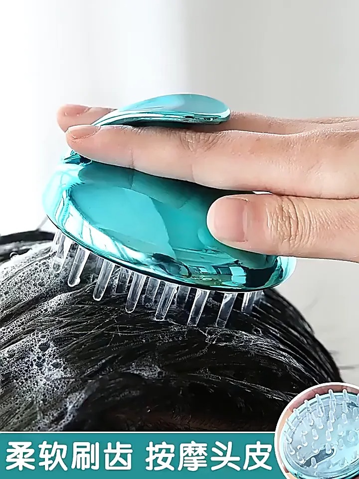 Picture of soft Silicone Hair Scalp Massager Shampoo Brush Head Shower Comb Massager Cleaning Clean Scrub Hair Brush soft Silicone Hair Scalp Massager Shampoo Brush Head Shower Comb Massager Cleaning Clean Scrub Hair Brush Ratings 2-Multicolor