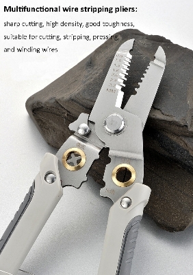 Picture of Premium  Multifunctional Wire Stripper, Crimper & Cable Cutter Pliers – Premium Stainless Steel Electrical Wire Stripping Tool | Professional Electrician’s Choice for Accuracy & Durability Premium Multifunctional Wire Stripper, Crimper & Cable Cutter Plie-Multicolor