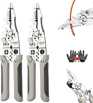 Picture of Premium  Multifunctional Wire Stripper, Crimper & Cable Cutter Pliers – Premium Stainless Steel Electrical Wire Stripping Tool | Professional Electrician’s Choice for Accuracy & Durability Premium Multifunctional Wire Stripper, Crimper & Cable Cutter Plie-Multicolor