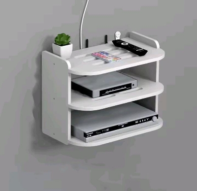 Picture of New Design 3 Layers wall mount wifi router stand/rack size/rack/projector stand/router stand/wifi stand/book self/wall mount self/bathroom self-White