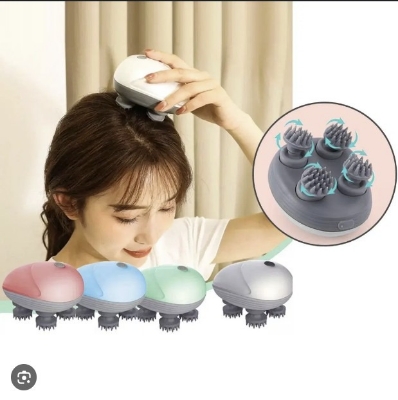Picture of New Electric Scalp Massager, Portable Head Massager with Kneading 96 Massage Nodes, Handheld Head Scratcher Massager for Stress Relax and Pain Relief, Ideal Gifts for Women, Men-Multicolor