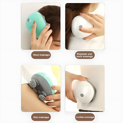Picture of New Electric Scalp Massager, Portable Head Massager with Kneading 96 Massage Nodes, Handheld Head Scratcher Massager for Stress Relax and Pain Relief, Ideal Gifts for Women, Men-Multicolor