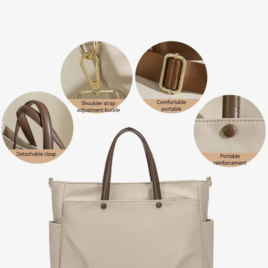 Picture of Waterproof Wear-resistant Handbag for Women, Soft Solid Shoulder Bag-Multicolor