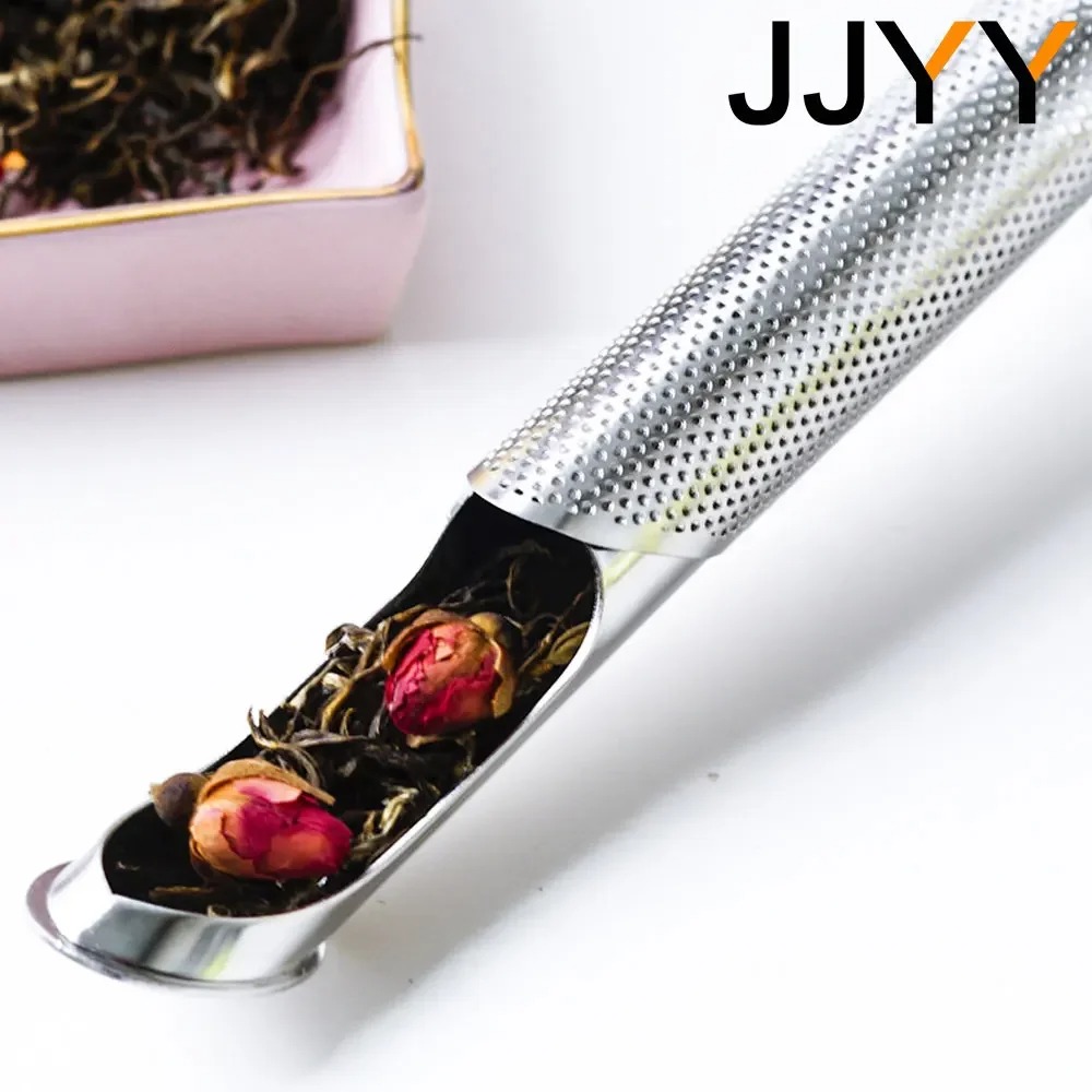 Picture of JJYY Ea Strainer Stainless Steel Infuser Pipe Design Touch Feel Holder Tool Tea Spoon Infuser Filter-Multicolor