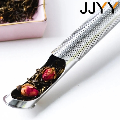 Picture of JJYY Ea Strainer Stainless Steel Infuser Pipe Design Touch Feel Holder Tool Tea Spoon Infuser Filter-Multicolor