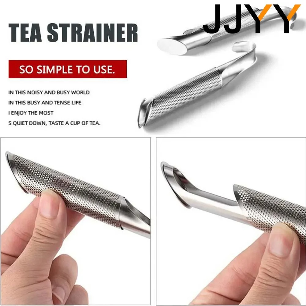 Picture of JJYY Ea Strainer Stainless Steel Infuser Pipe Design Touch Feel Holder Tool Tea Spoon Infuser Filter-Multicolor