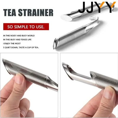 Picture of JJYY Ea Strainer Stainless Steel Infuser Pipe Design Touch Feel Holder Tool Tea Spoon Infuser Filter-Multicolor