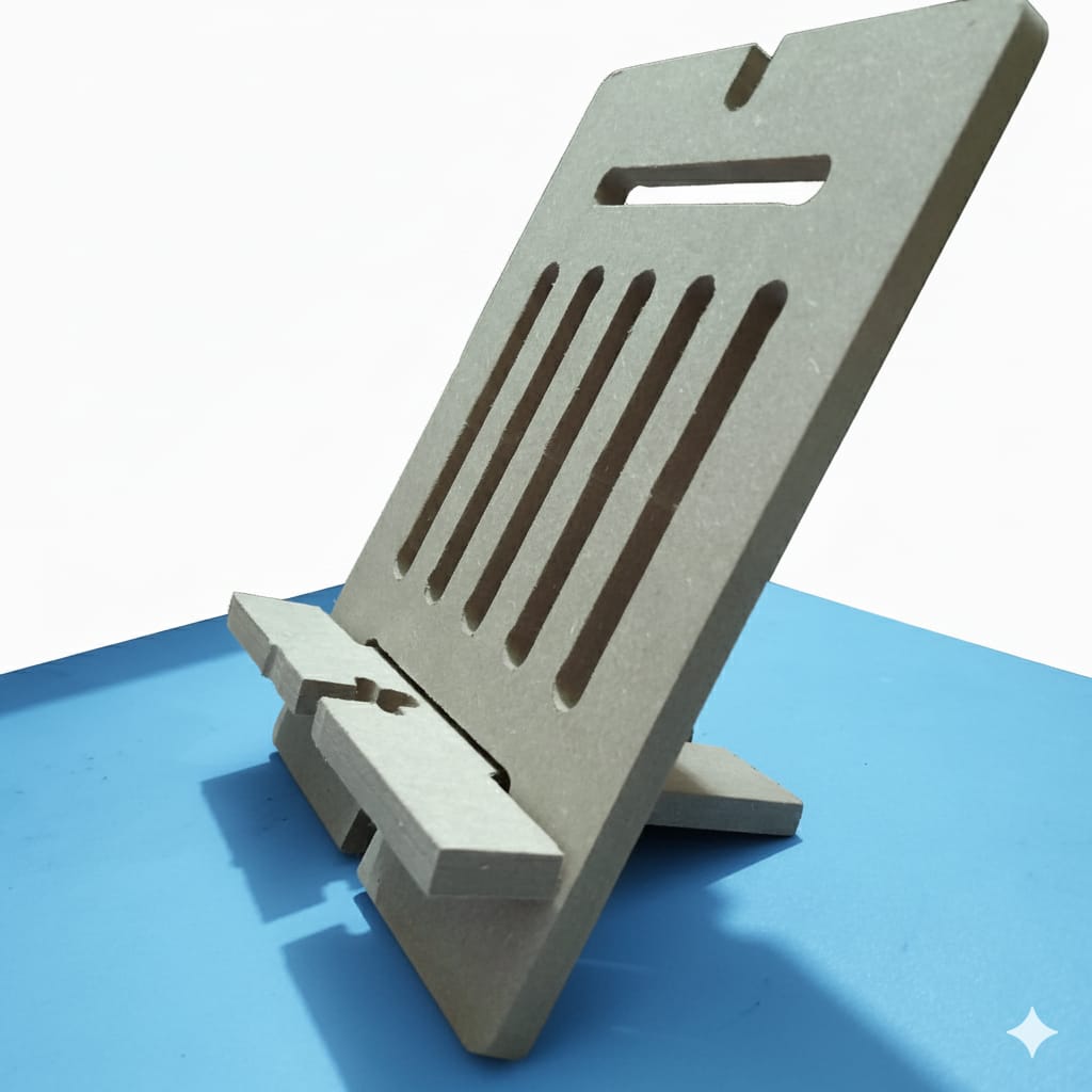 Picture of Premium Handmade MDF Wooden Ipad stand  Mobile Stand, Phone Desk Stand Wood for Office & Home, Eco-Friendly, Handmade Wooden Cell Phone Stand, Portable Phone Holder, Gift for Students & Professionals tablet stand-Multicolor