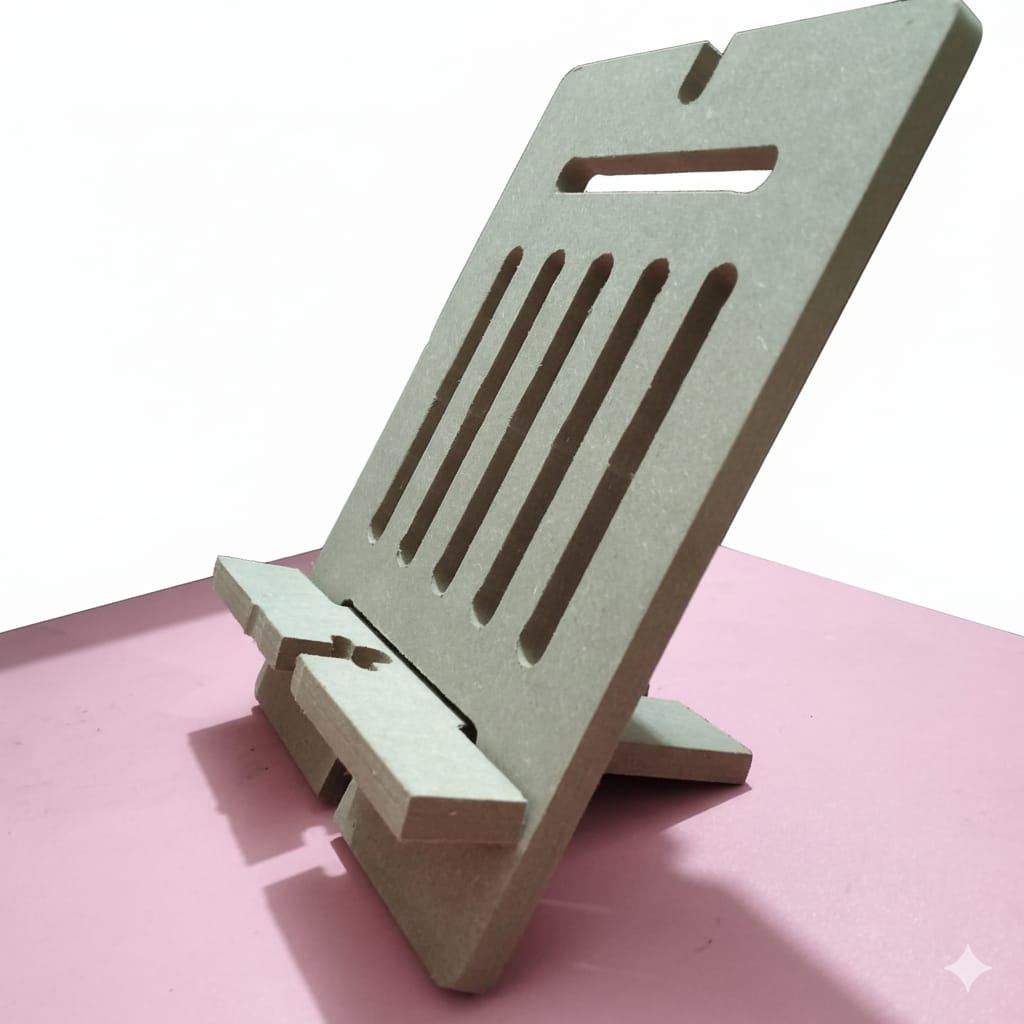 Picture of Premium Handmade MDF Wooden Ipad stand  Mobile Stand, Phone Desk Stand Wood for Office & Home, Eco-Friendly, Handmade Wooden Cell Phone Stand, Portable Phone Holder, Gift for Students & Professionals tablet stand-Multicolor