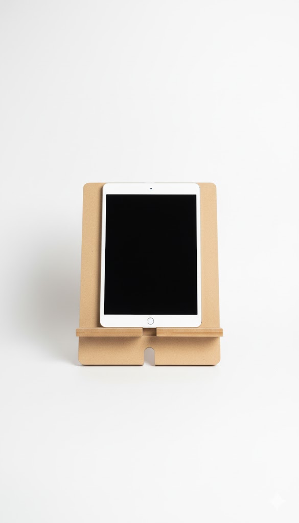 Picture of Premium Handmade MDF Wooden Ipad stand  Mobile Stand, Phone Desk Stand Wood for Office & Home, Eco-Friendly, Handmade Wooden Cell Phone Stand, Portable Phone Holder, Gift for Students & Professionals tablet stand-Multicolor