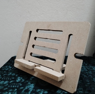 Picture of Premium Handmade MDF Wooden Ipad stand  Mobile Stand, Phone Desk Stand Wood for Office & Home, Eco-Friendly, Handmade Wooden Cell Phone Stand, Portable Phone Holder, Gift for Students & Professionals tablet stand-Multicolor
