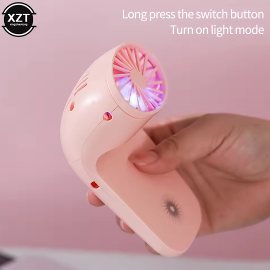 Picture of New Handheld Mini Portable Fan, Personal Battery Travel Fan for Outdoor Trips Wedding Hot Flashes, Rechargeable & USB Powered-White